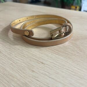 Tan Leather Wrap Belt